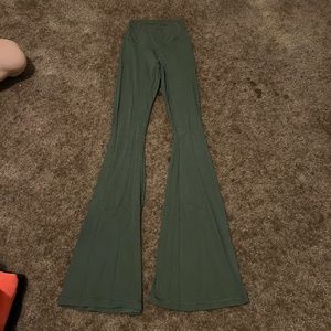 Green aerie cross over flare leggings, XS